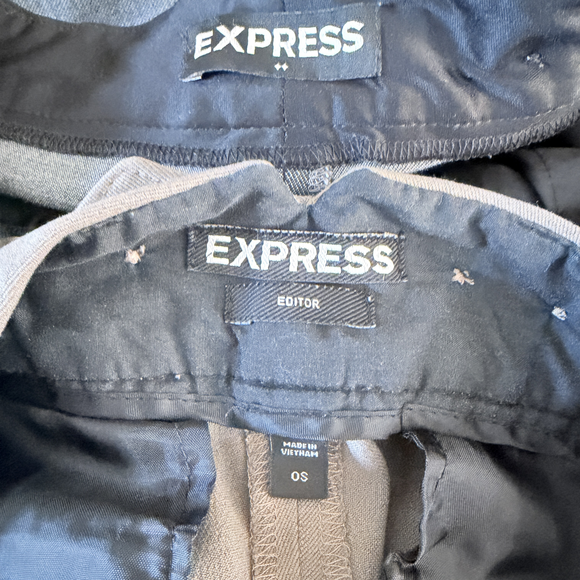 Express 26P short Business Casual Trouser Slacks Preppy work bundle bottoms - Picture 4 of 9